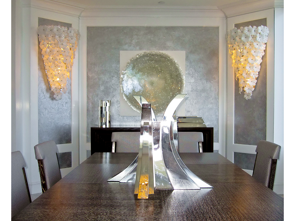 Williams Island penthouse dining room